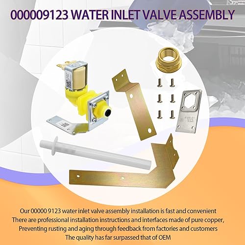 Miniatura 5 de Actualización 2025 000009123 000008483 33129026 IH9123 Ensamblaje de válvula de entrada de agua de máquina de hielo (OEM) 120V 60Hz 5W para piezas