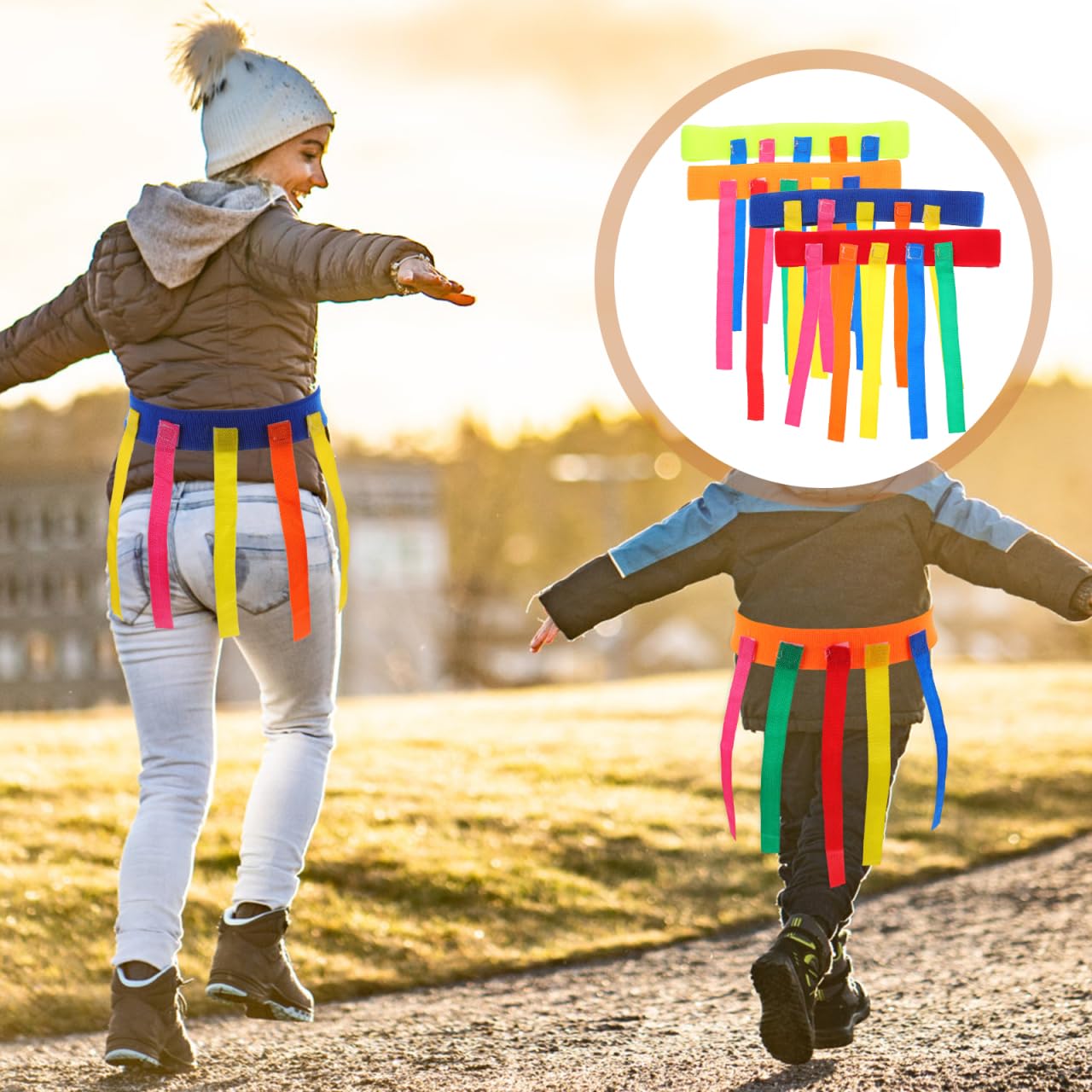 Housoutil Cinturón para atrapar Cinturón de 4 piezas para atrapar para celebraciones familiares, parques, reuniones de reuniones, fiestas de cumpleaños, camping y actividades al aire