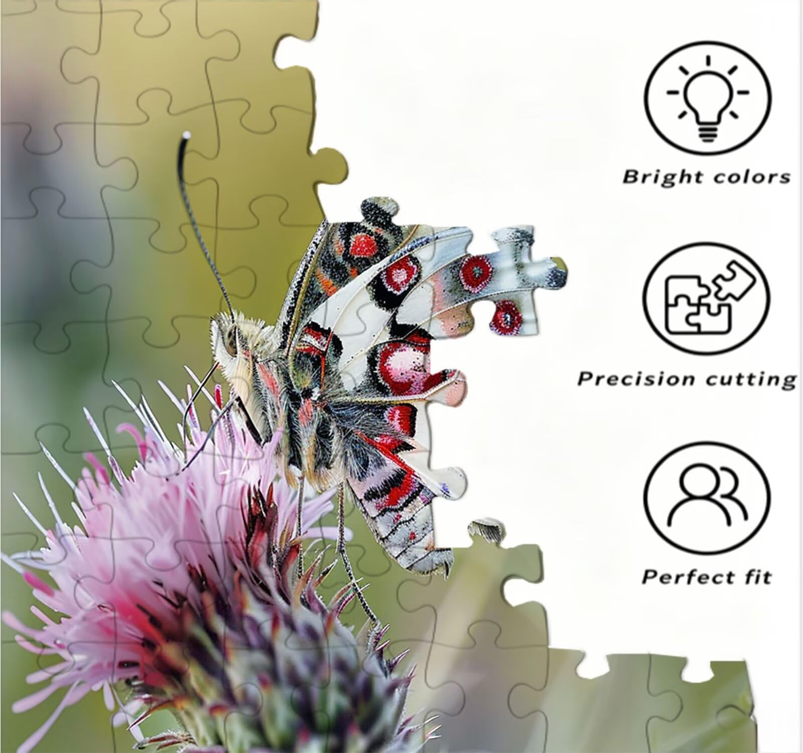 Puzzle z motywem motyla, 4000 elementów, puzzle dla dorosłych, dorosłych, nastolatków, do aktywności w domu, trudne gry rodzinne, klasyczne puzzle jako prezent i dekoracja ścienna R3KH-339