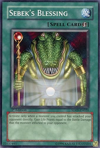 Yu-Gi-Oh! - La bendición de Sebek (SD09-EN020) - Cubierta de estructura 9 Rabia de Dinosaurio - 1 Edición - Común