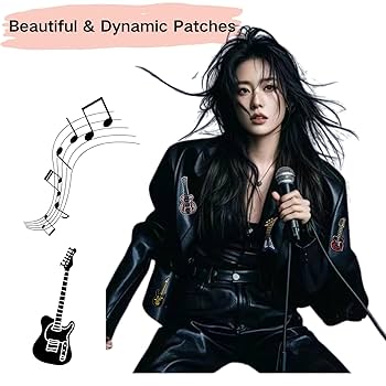 Amazon.co.jp: ミュージシャンギター刺繍ワッペン11個 アイロン