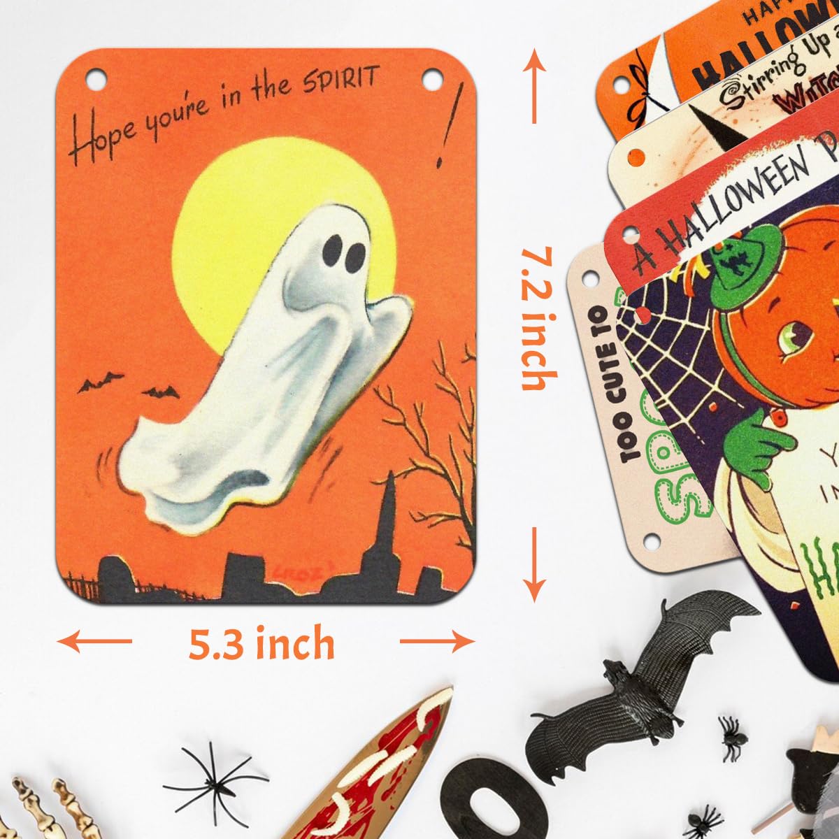 Vintage Halloween Banner - 17-teilige Kürbis Wimpelkette | Deko Für Party, Zuhause & Büro