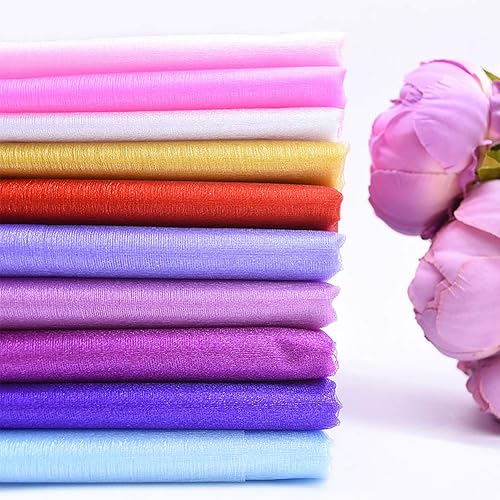 Miniatura 7 de Cortinas de telón de fondo de tela transparente de tul de organza para boda baby shower fiesta de cumpleaños decoración de eventos 19 x 30 yardas