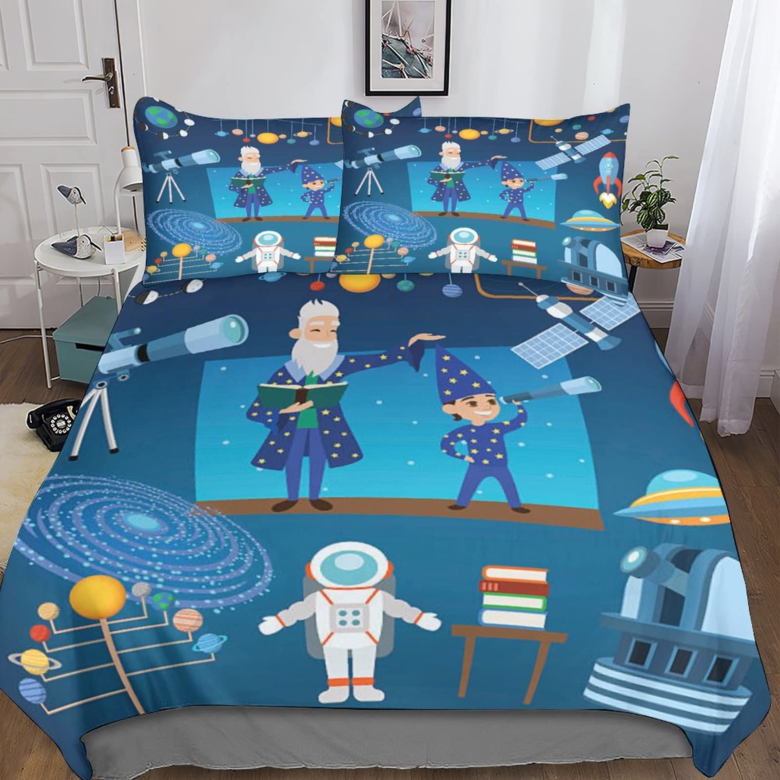 Parures de lit space 3D haut de gamme en microfibre King size