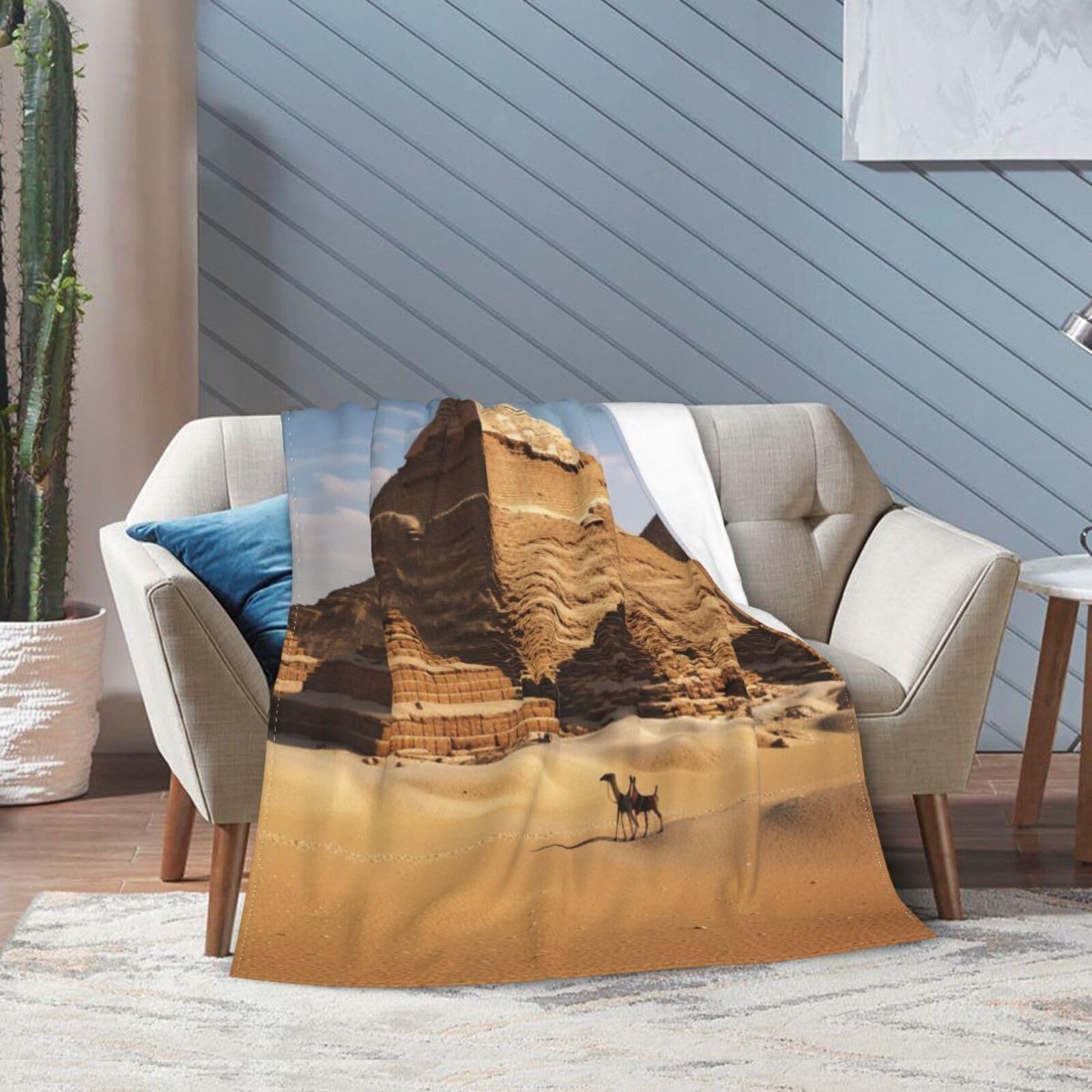 Couverture micro douce lit et canapé KHiry plaid chaud 152x127 cm
