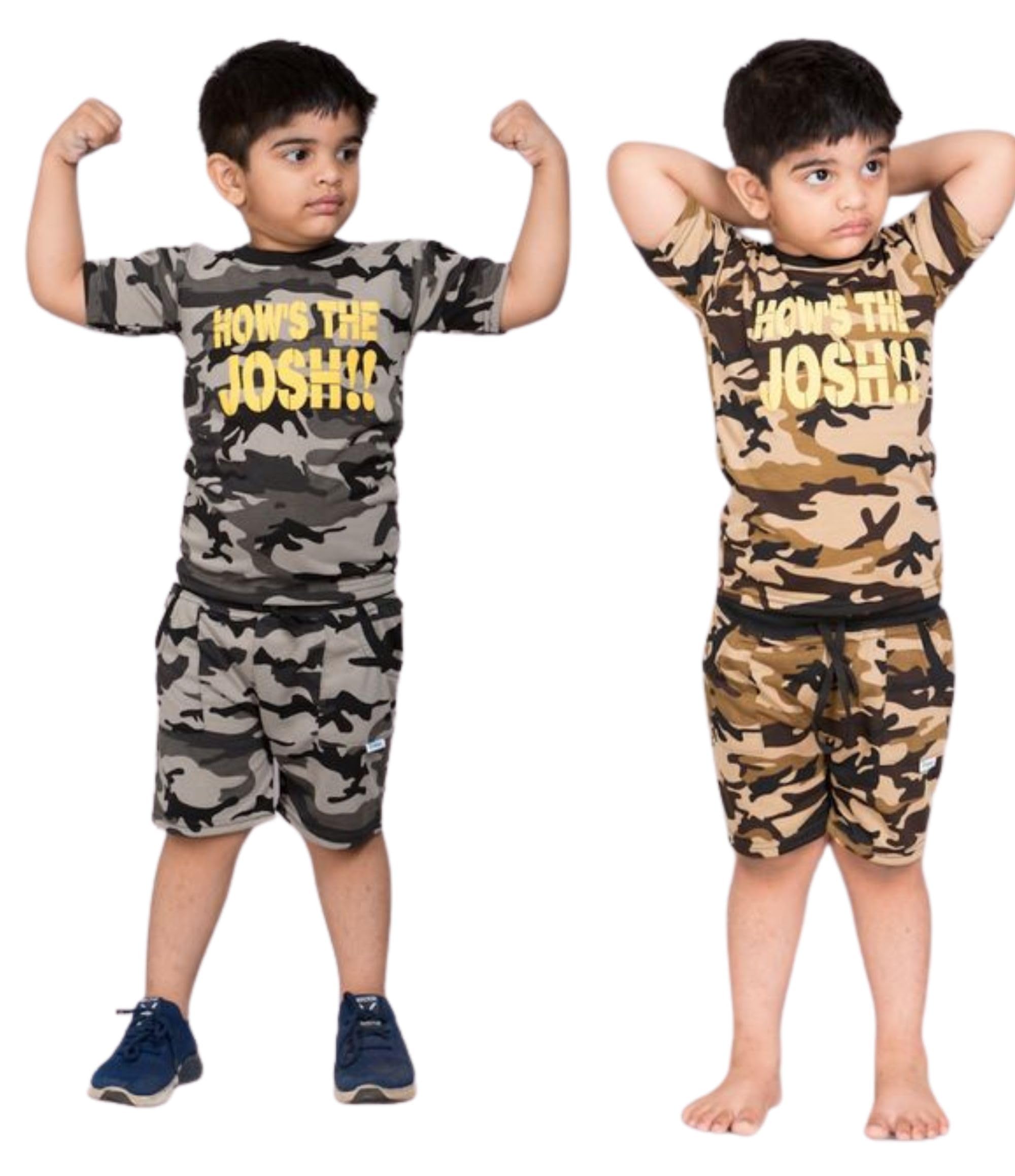 Stylish Brown & Grey Casual T-Shirt and Shorts Set for Boys & Girls - Perfect for Summer Playdates, Outdoor Adventures, and Everyday Comfort-image-21