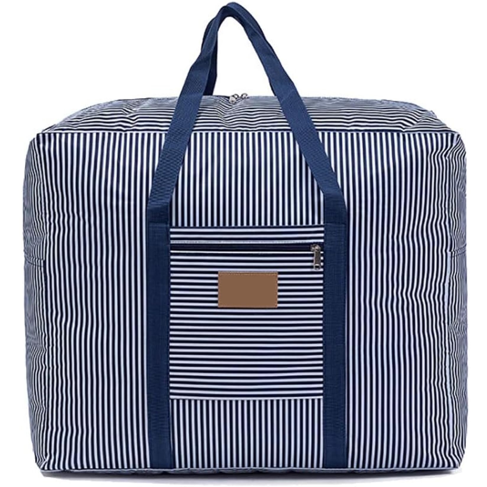 Bolsas para mudanzas, 17x13x7, Impermeables, a Rayas, Almacenamiento de Tela Oxford para Viajes con asa, Cremallera para Ropa de sábanas de edredón