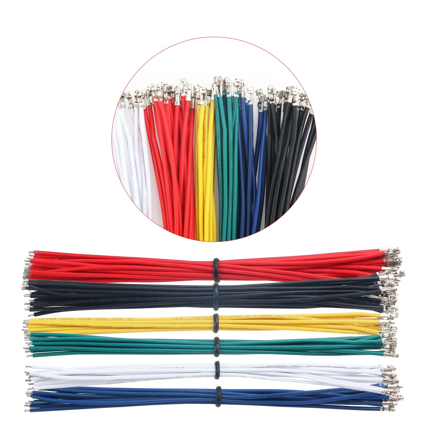 Elechawk 2.54mm XH Connector Socket Kit Met voorgekrompen kabeldraad 2 /3/4/5/6/7 Pin Behuizing JST Adapter Kabel Mannelijk en Vrouwelijk Compatibel met JST-XH Connector