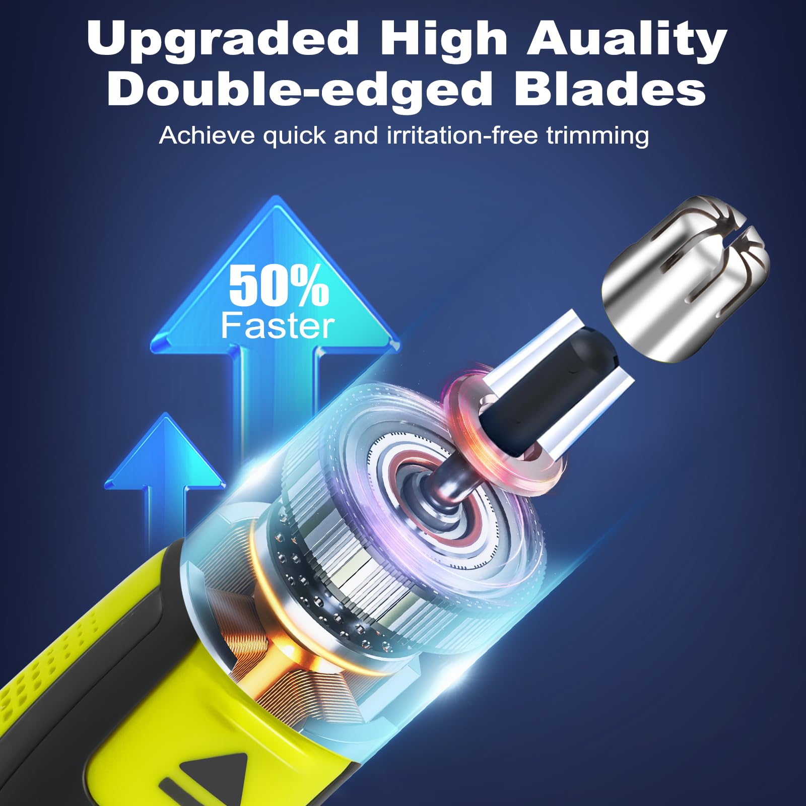 Upgraded Lame per Naso e Orecchie Compatibile con One Blade QP2824 QP2734 QP2520 QP2530 QP2620 QP2630, O Blade & Pro 360, Facile Pulizia