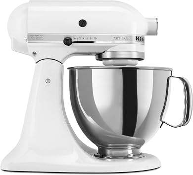 20% off: KitchenAid Artisan, 5-Qt Tilt Head Stand Mixer, KSM150PS, White