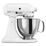 KitchenAid Artisan, 5-Qt Tilt Head Stand Mixer, KSM150PS, White | Includes Pouring Shield for Mess-Free Mixing, 10 Speed Settings, Easily add Ingredients with the Tilt-Head Design