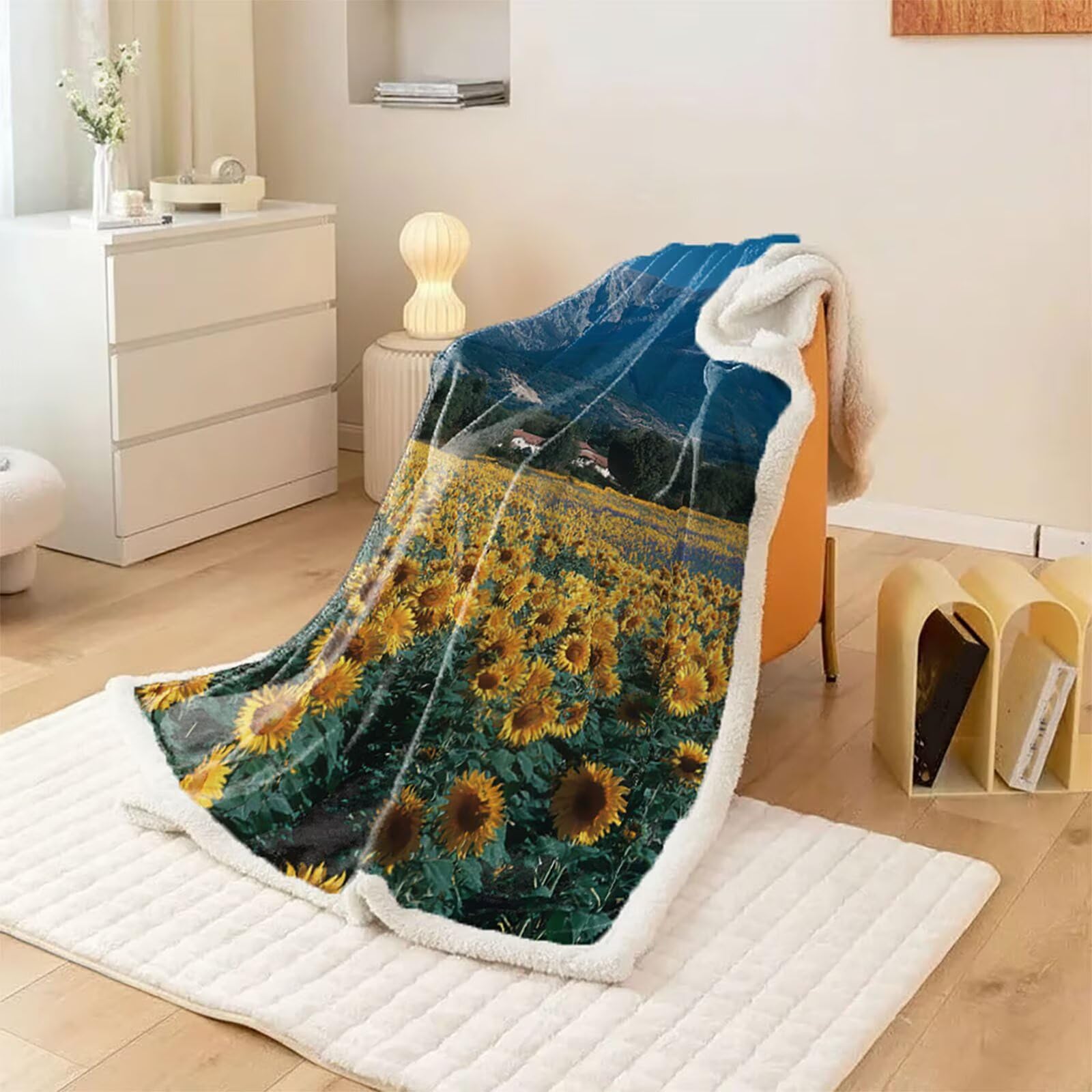 Zimowe koce górskie, kwiat koc sofa zima 140x200cm, miękkie przytulne ciepłe i puszyste dwustronne koce kaszmirowe ciepłe i przytulne uczucie A-4288