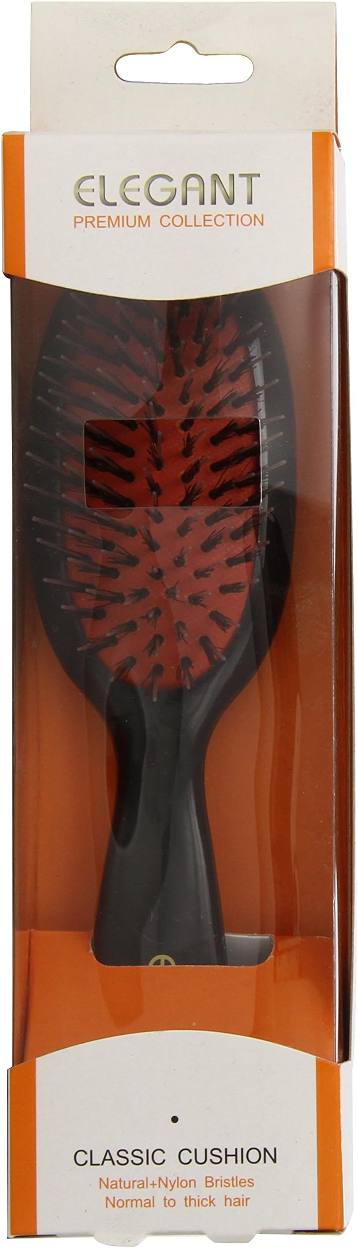 Elegant Brushes Superlite Premium Oval PorcuPine Brush, Black, Small