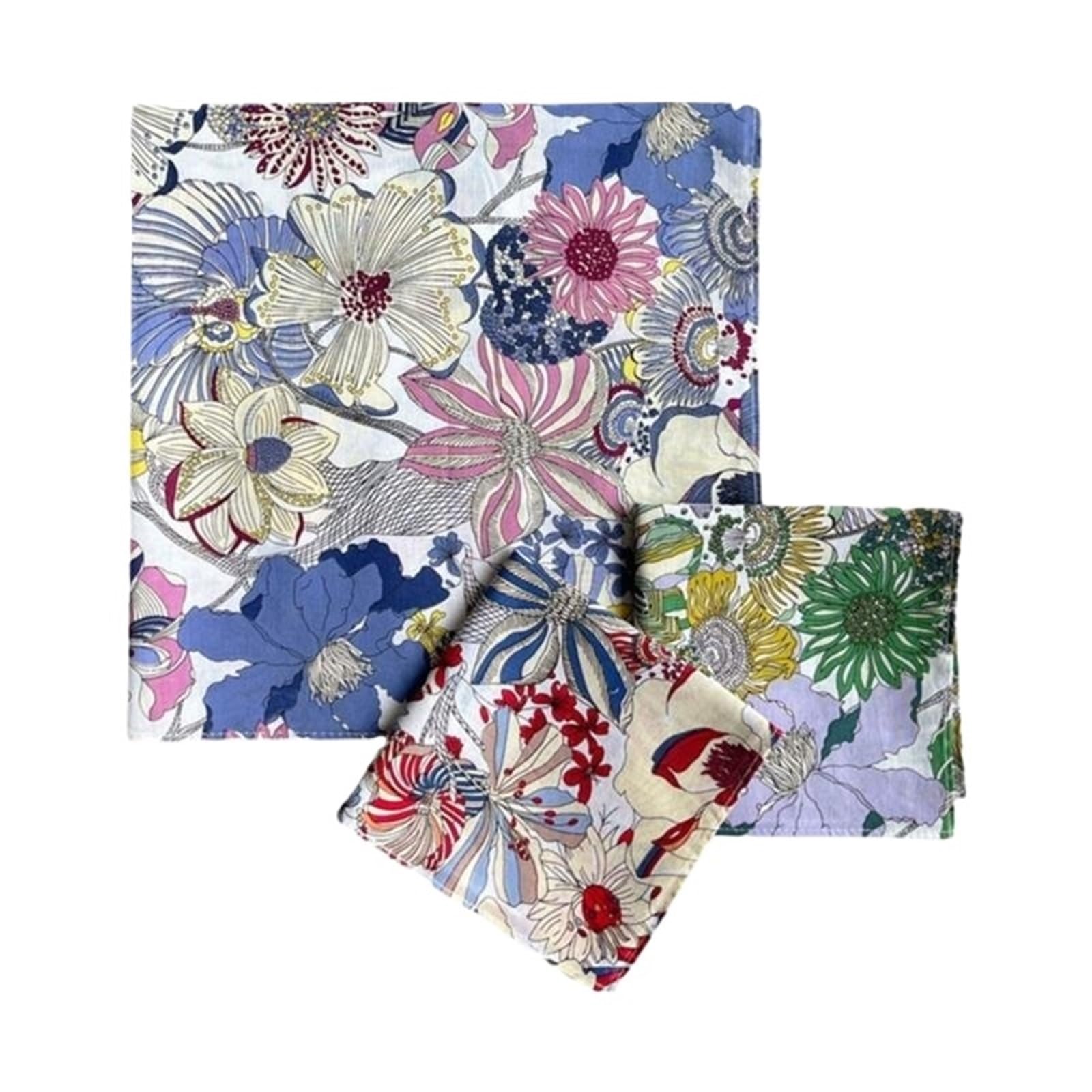 45x45cm Mädchen Frauen Gedruckt Taschentücher Bunte Tasche Blumenmuster Quadratische Hijab for Frau Stofftaschentücher(36PCS-F)