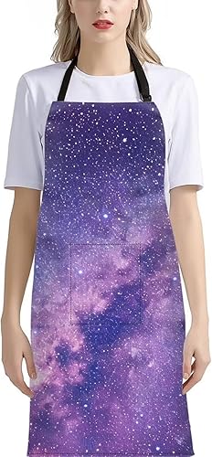 Miniatura 3 de Delantales para mujeres y hombres con bolsillos, delantales de cocina ajustables, delantales largos con babero
