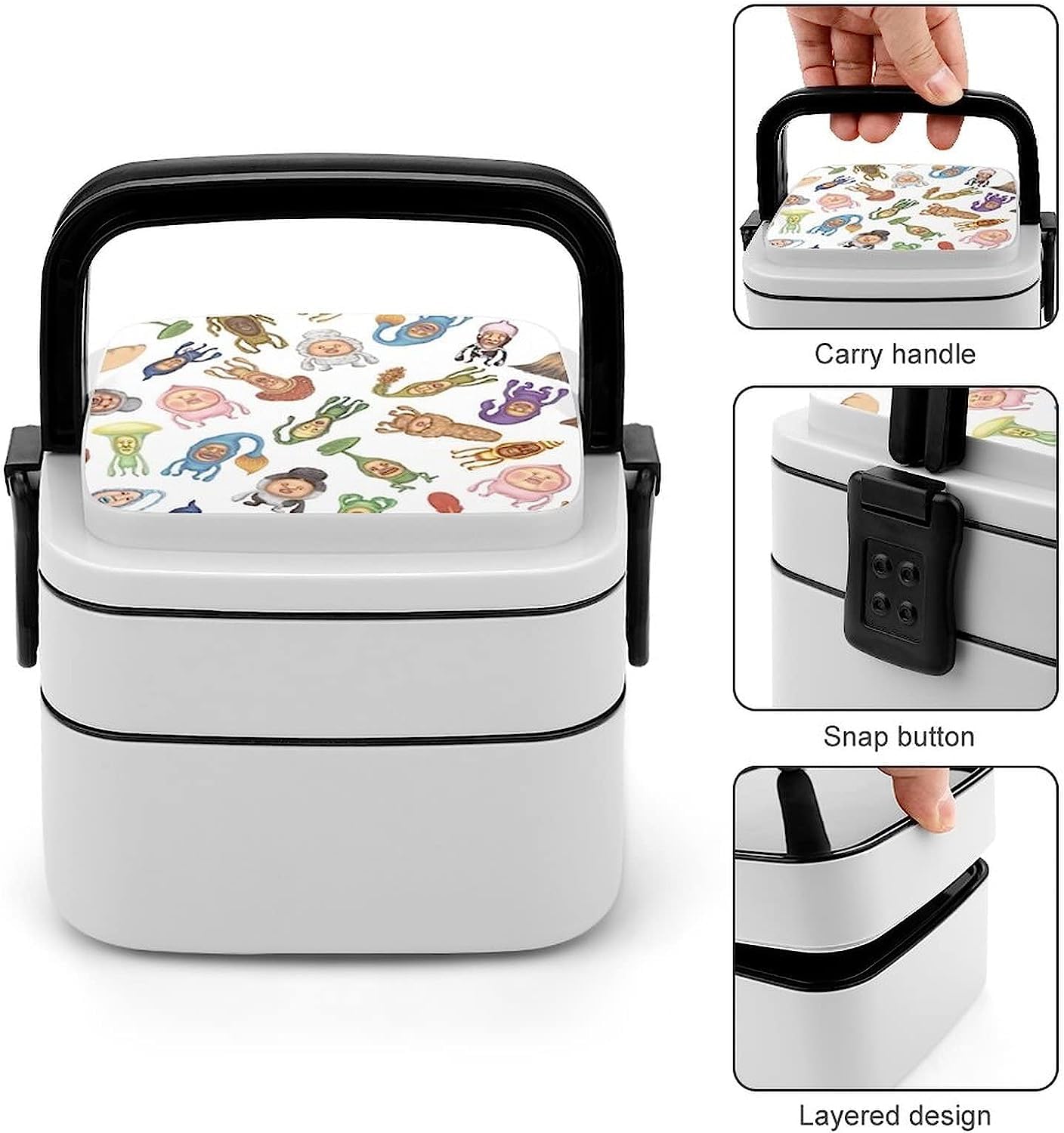 Amazon | こびとづかん 弁当箱 ランチボックス 二段 ふわっと盛れる