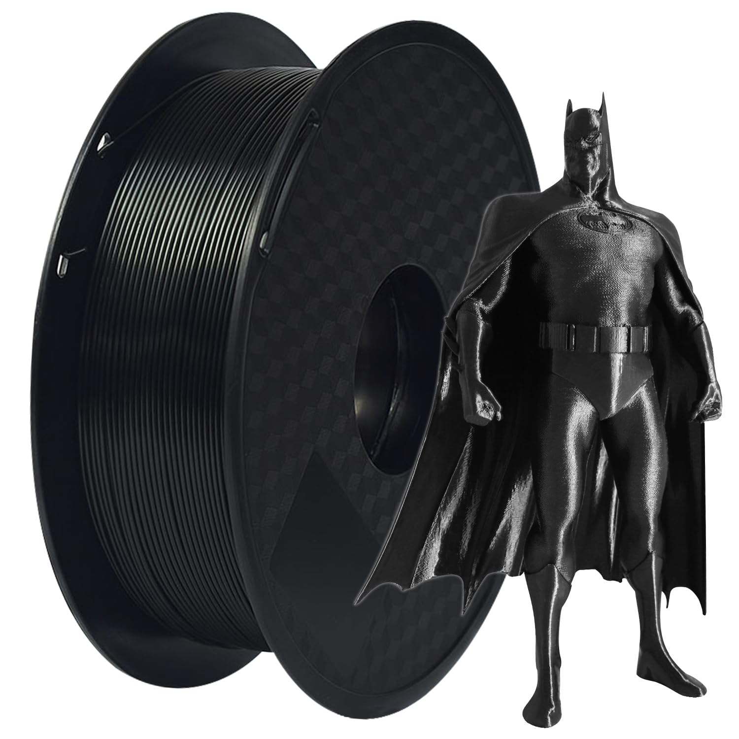 3D Printer Filament, 3D Printing PLA Filament 1.75mm Dimensional Accuracy +/- 0.02mm, 1KG Spool (2.2lbs) for 3D Printer and 3D Pen (Black)