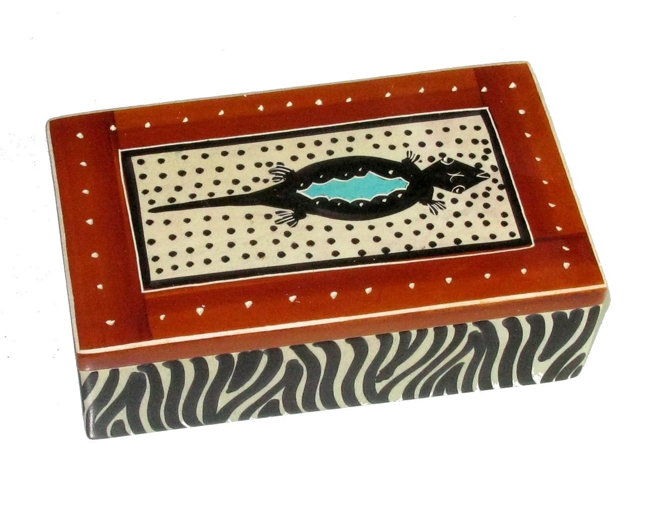 Friendly Horizons Gecko Design Stone Jewellery Box 12cm