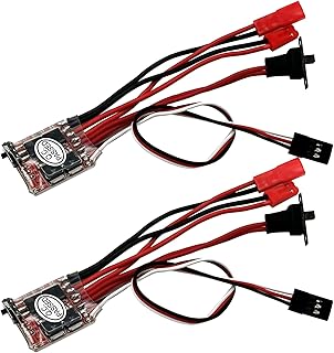 30A ESC Brushed Electronic Speed Controller with Brake for DIY Mini RC Car or Boat Crawler Tank (2pcs)