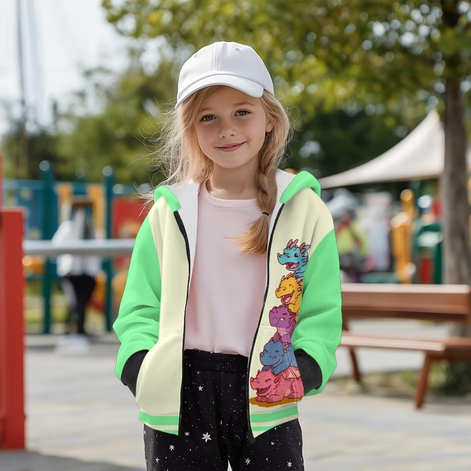 Hoodie for Girls 6-13 Long Sleeve Hoodie Sweatshirt Casual Activewear Cute Fleece Hooded Sweatshirt Kids Jacket