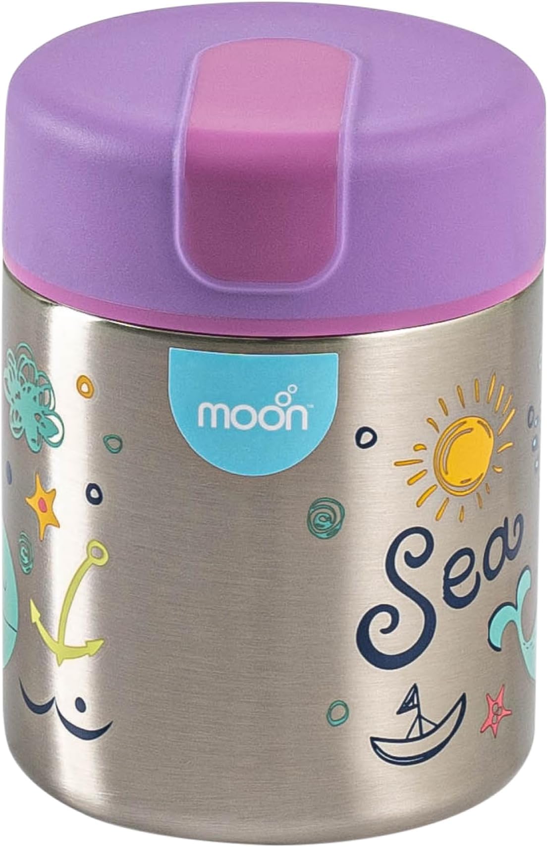 Double Wall Stainless Steel Thermal Food Jar 10oz Insulated Hydro Flask - Wide Mouth + Lockable Lid -Ideal for Lunch Box & Travel - Large Capacity-BPAFree-Easy to Pack & Storage -Purple