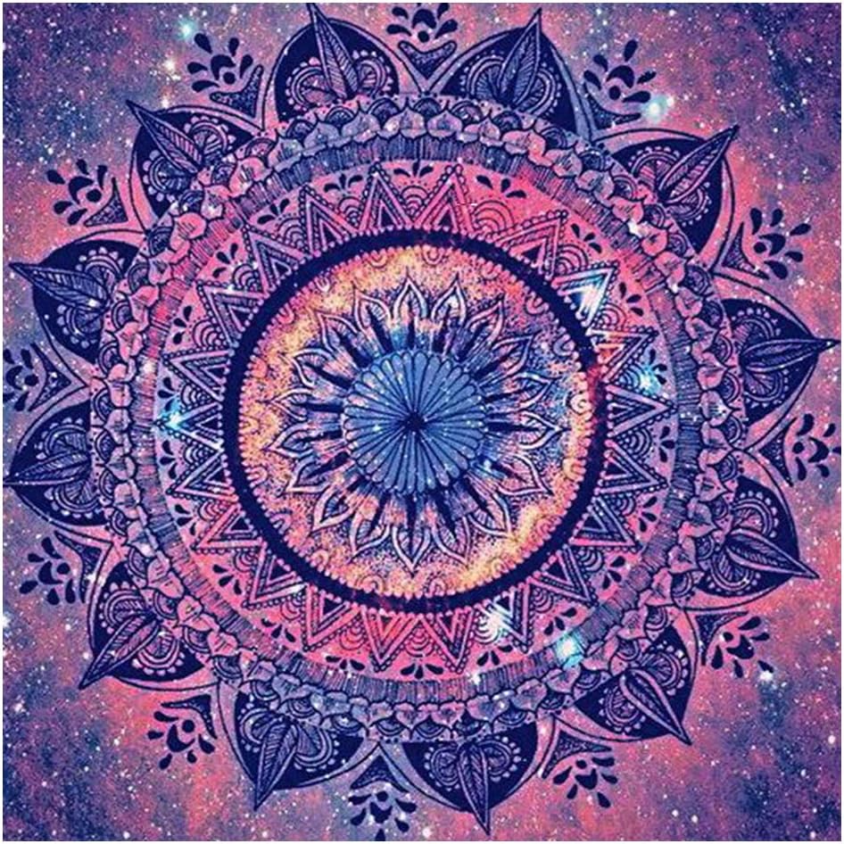 HZJSPXC Mandala 5D Diamond Painting Art Kits for Adults,Painting Cross Stitch Kits,Full Drill Crystal Rhinestone Embroidery Pictures Arts Craft for Home Wall Decor Gift
