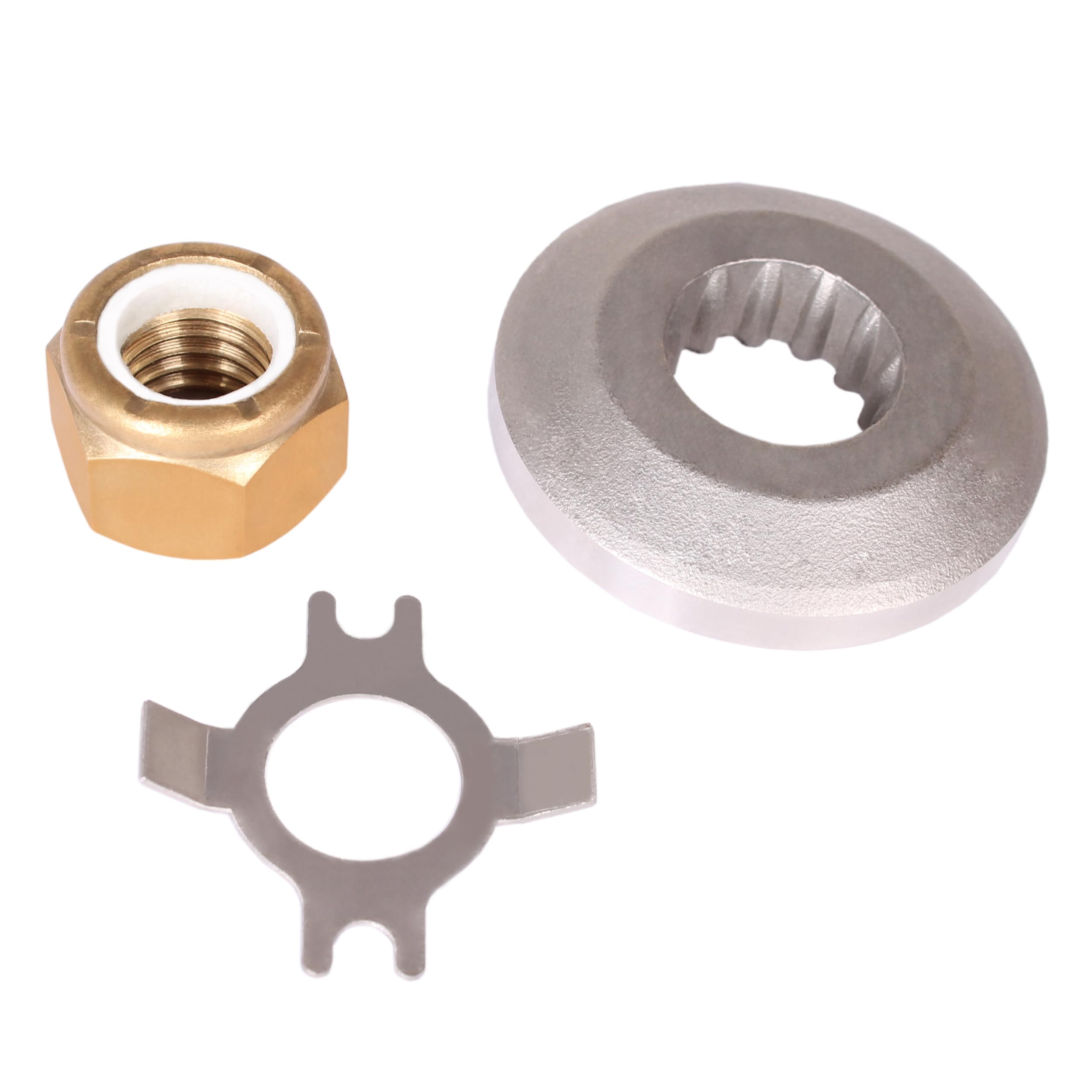 Boat Engine 73345 92647M 73345A1 18-4233 Thrust Washer, 76281 Tab Washer, 69578Q1 18-3704 Propeller Nut for Mercury 25HP 30HP 35HP 40HP 45HP 50HP 60HP