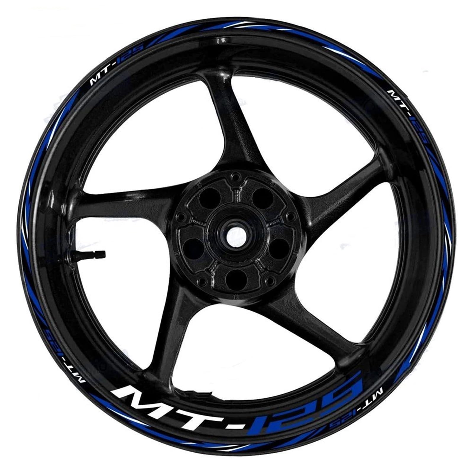 Motorcycle for Yamaha MT-125 MT125 17 Inch Front Rear Racing Wheel Stickers Rim Hub Tape Decal Motorbike(Color13)