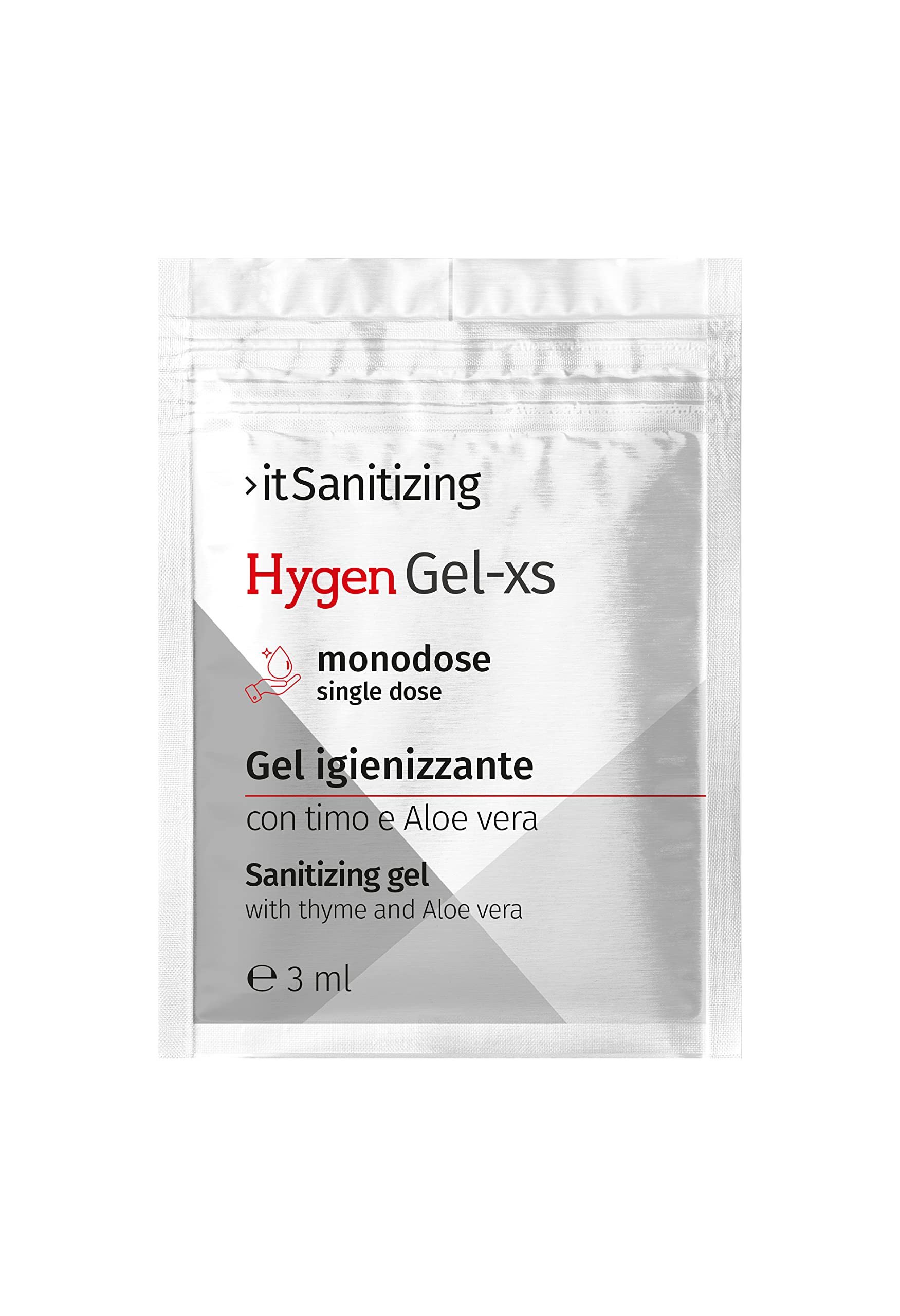 Hygen Gel Mani Disinfettante Igienizzante 100 Bustine Monodose Tascabile da 3 ml - Antibatterico Sanificante Alcool 75% Elimina Virus Naturale con Aloe Vera e Timo Senza Risciacquo Profumato al Limone