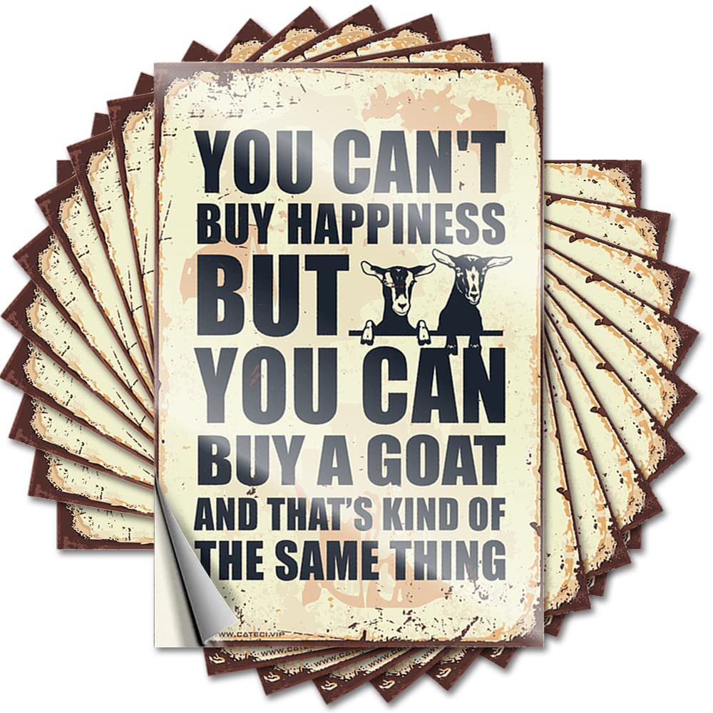 Quote Small Porch Decorations Wall You Can't Buy Happiness But You Can Buy A Goats - No Residue Decals for Adult(6X9CM)