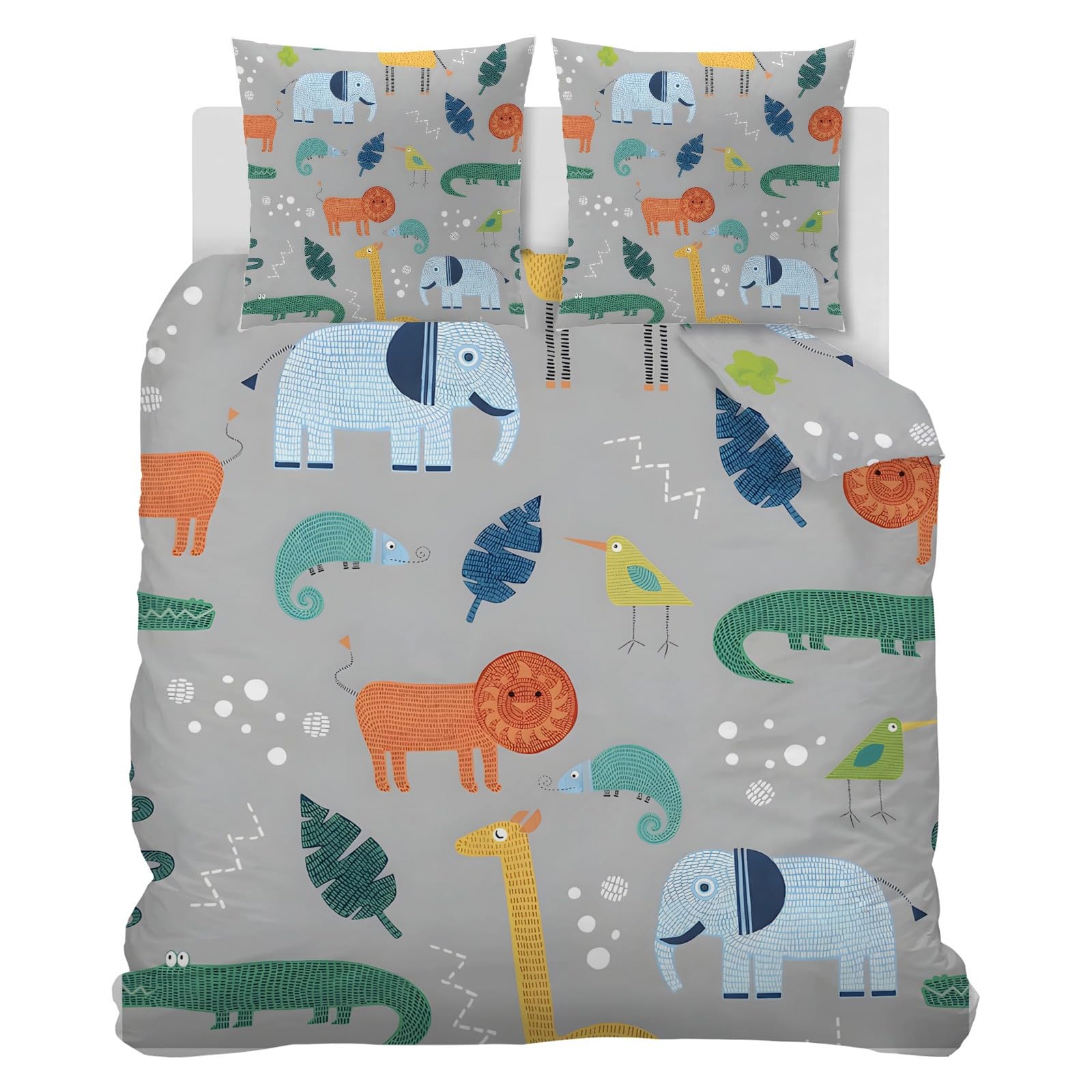 Funda Nordica Cama 150 Dibujos Animados Europeos Funda Nordica 220x240 cm Ropa De Cama con Cremallera para niños Adultos + 2 Fundas de Almohada 50x80 cm, Suave Transpirable Microfibra
