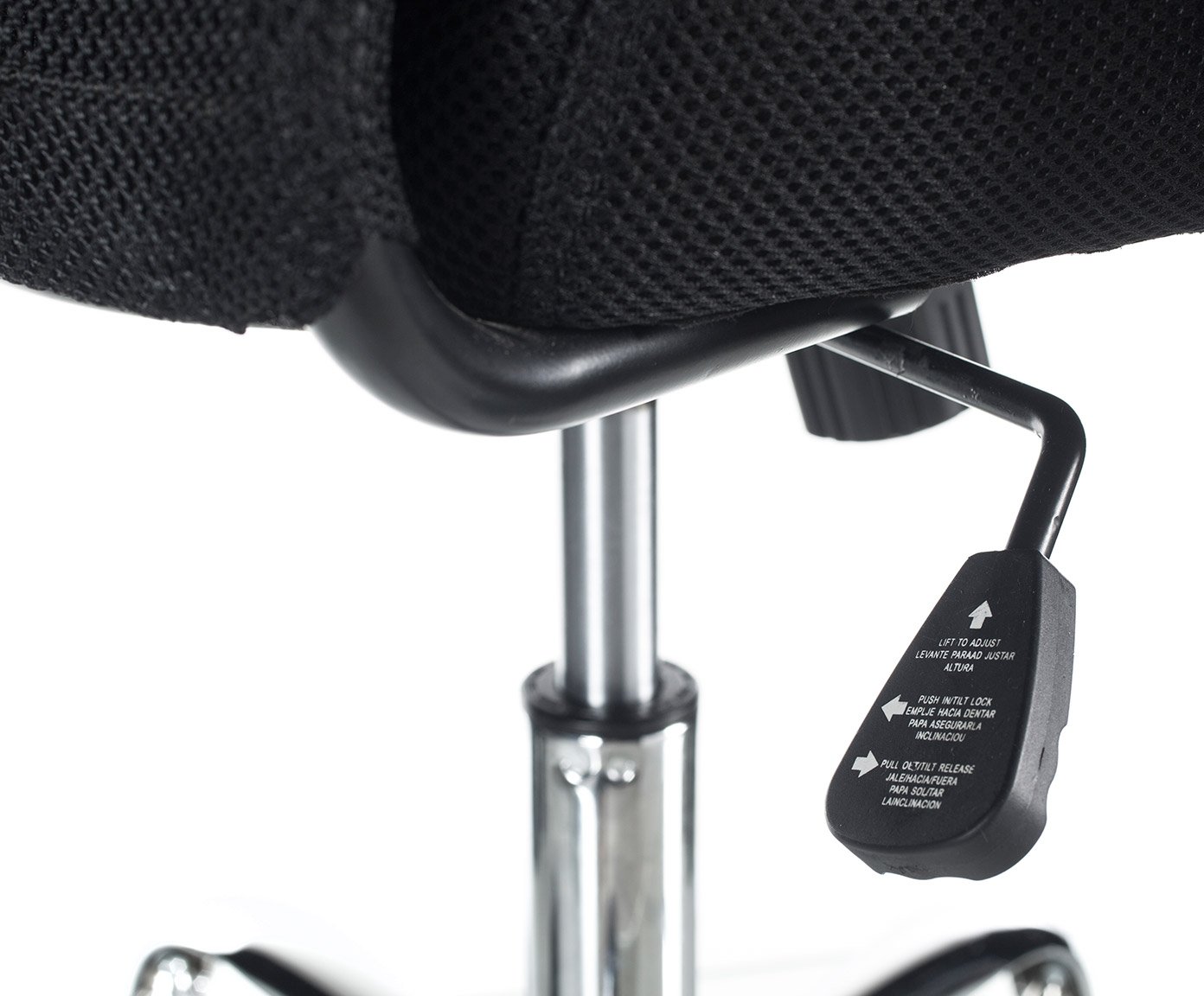 DUPI Silla de Escritorio Meeting con Ruedas | Ergonómica con Respaldo de Malla | Giratoria 360º y Altura Ajustable | Acolchado 6 cm y Reposabrazos | Negro
