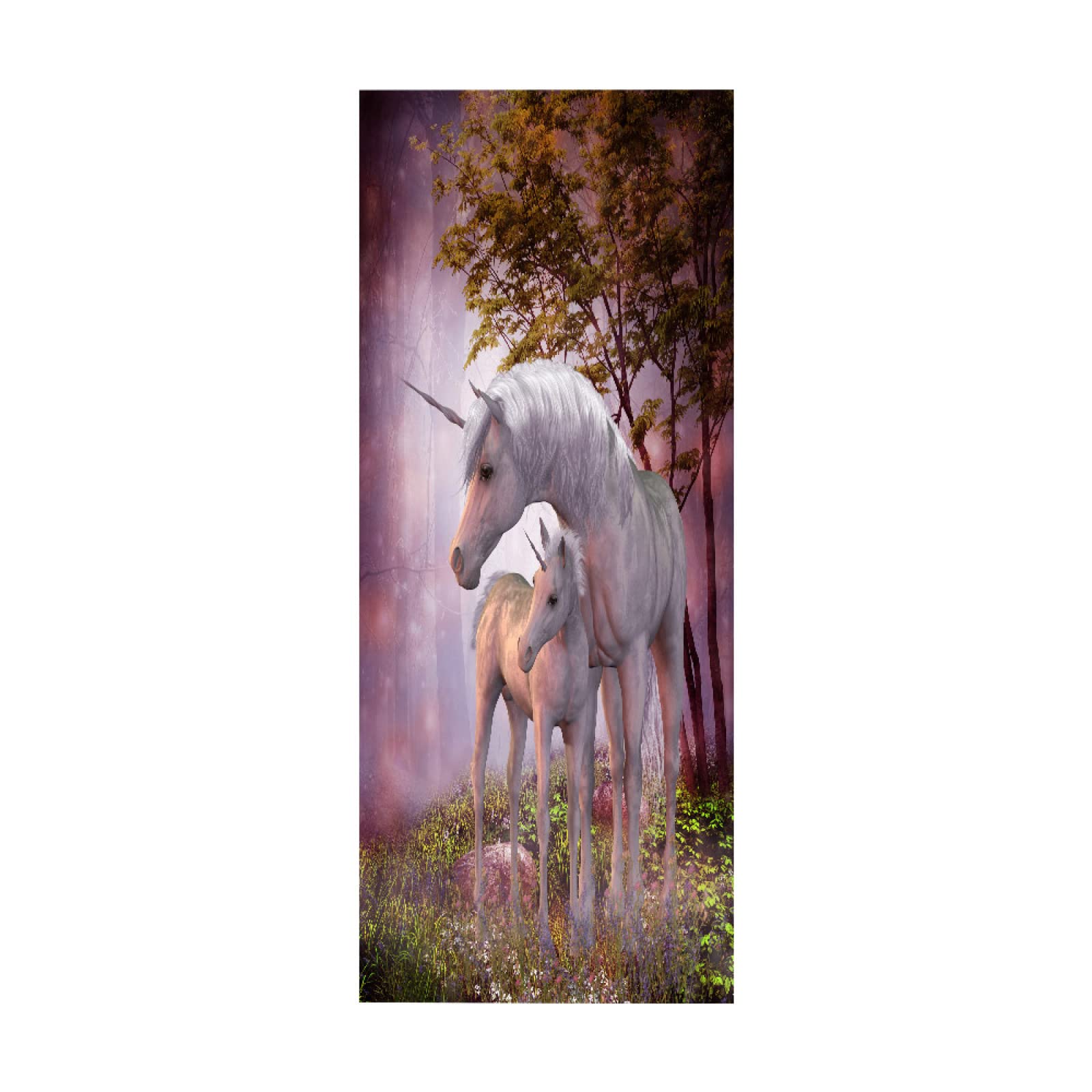 3D Door Sticker Abstract Animals W100 x H200 cm Waterproof Mural Vinyl Wall for Interior Doors Livingroom Bedroom Bathroom Office Home Decor