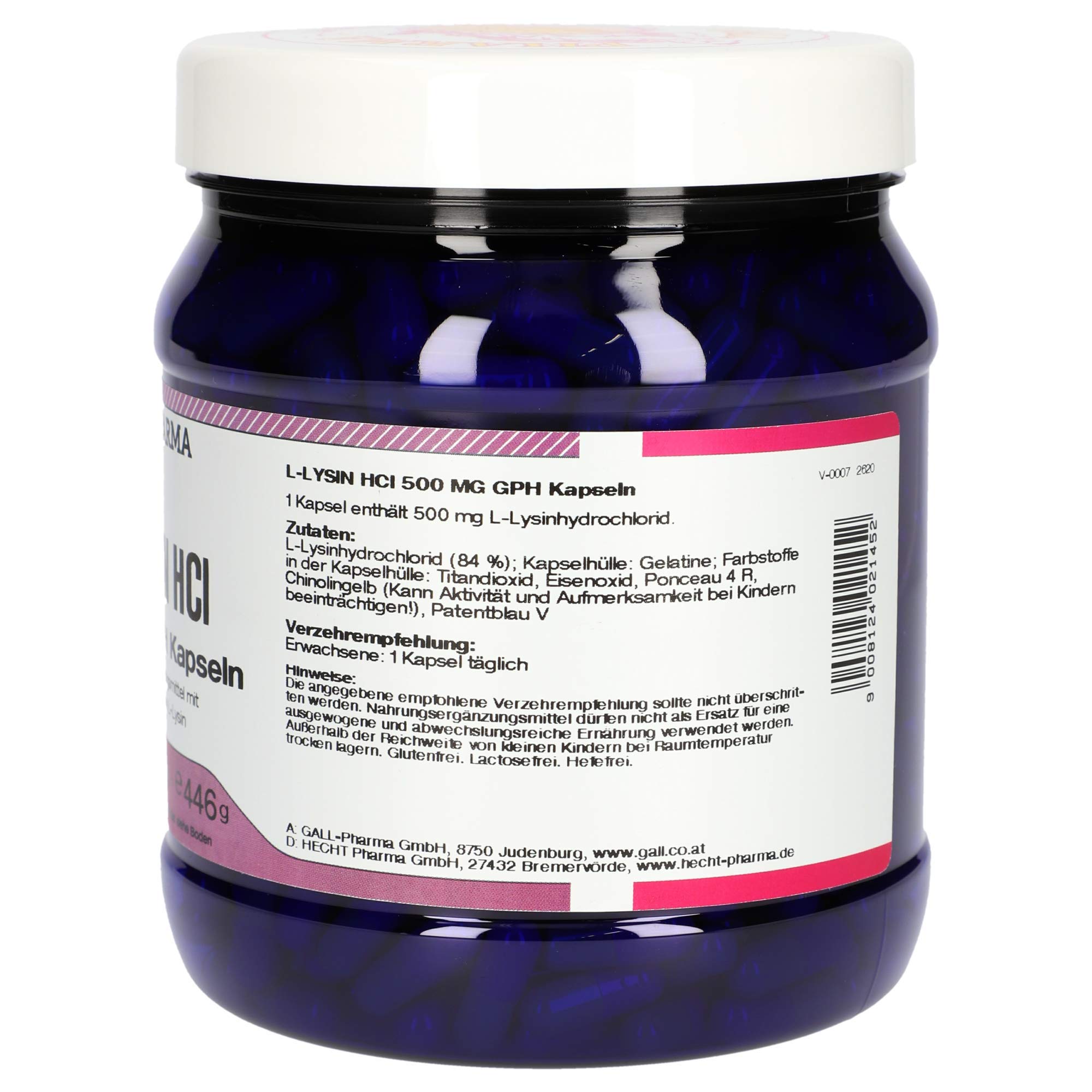 Gall Pharma L-Lysin HCl 500 mg GPH Kapseln 750 Stück