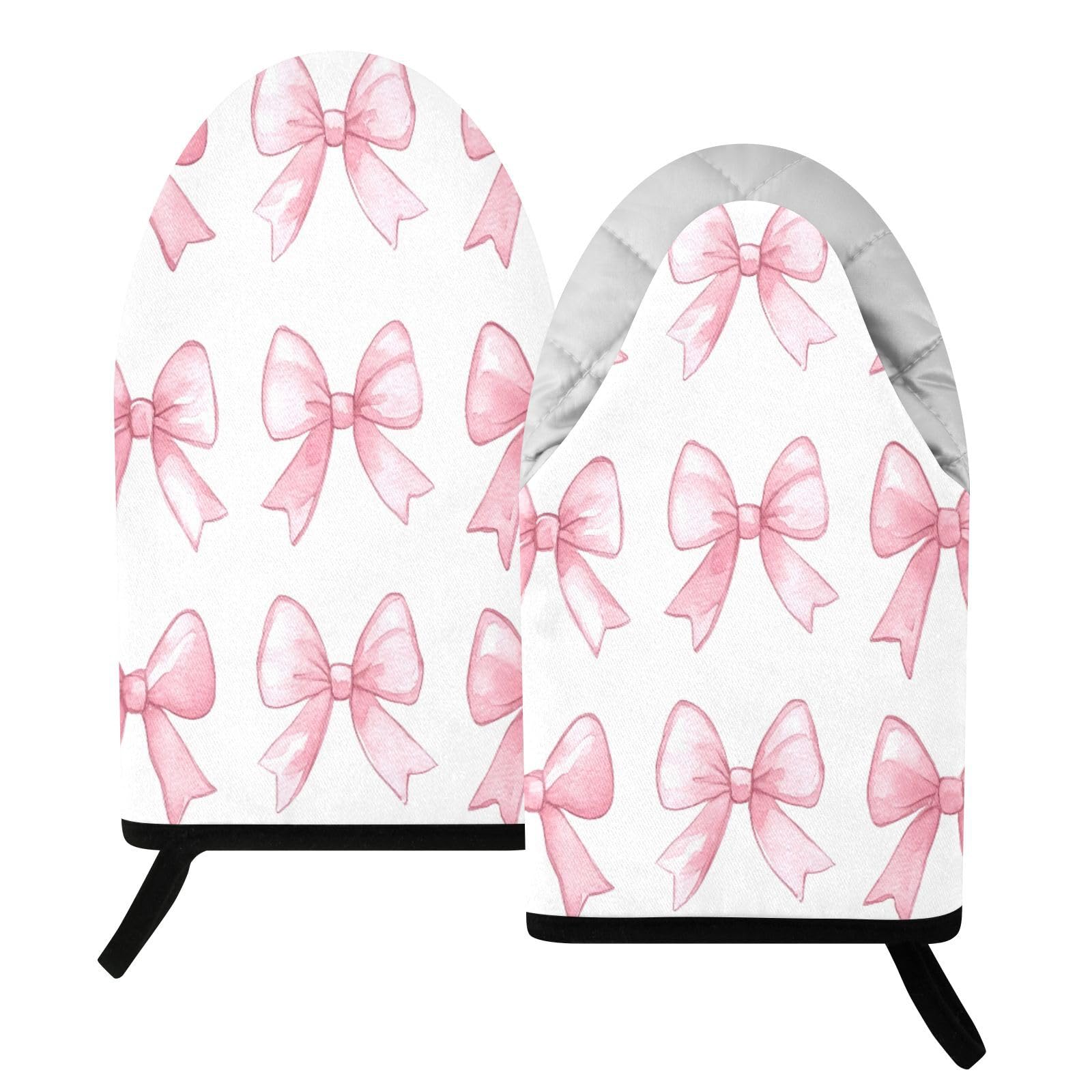 BURSTDDY Bows Oven Mitt,Heat Resistant Kitchen Mitts for Cooking