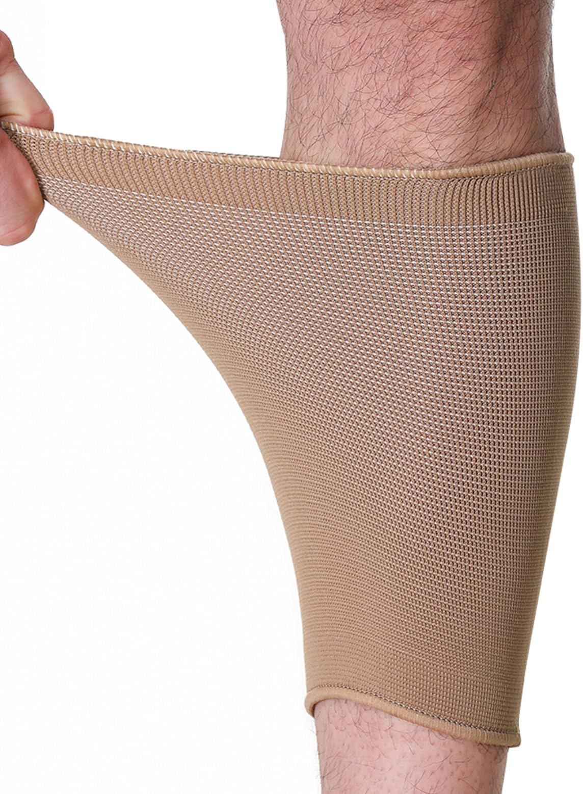 NeoTech Care Calf Compression Sleeve for Calves Support or Shin Splint (Beige Color, Size M, 1 Unit)