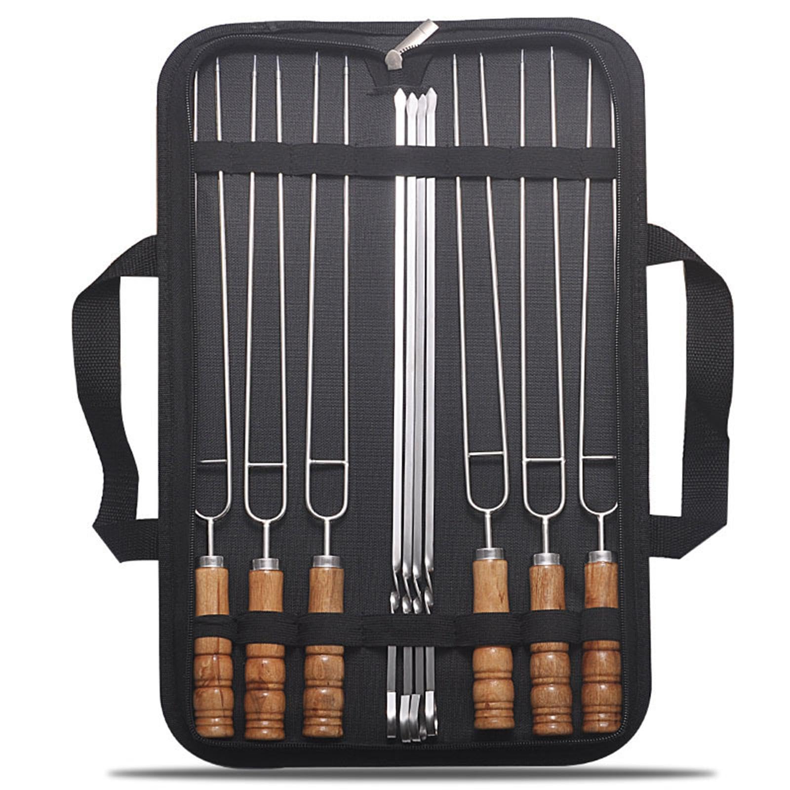 10x spiedini Piatti per Barbecue spiedini per griglia in Acciaio Inossidabile per Cucinare all'aperto Bastoncini riutilizzabili per shish kebob per