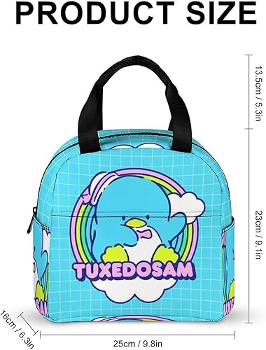 Miniatura 2 de Bolsa de almuerzo aislada Tuxedosamm para mujeres y hombres, reutilizable, a prueba de fugas, bolsa de almuerzo para adultos, oficina, picnic