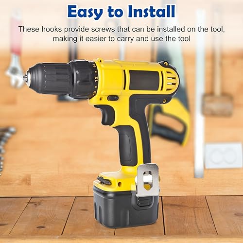 Miniatura 4 de 10 clips para cinturón para Dewalt, kit de clips de herramientas de taladro de acero inoxidable 304 con tornillos para Dewalt N268241 apto para