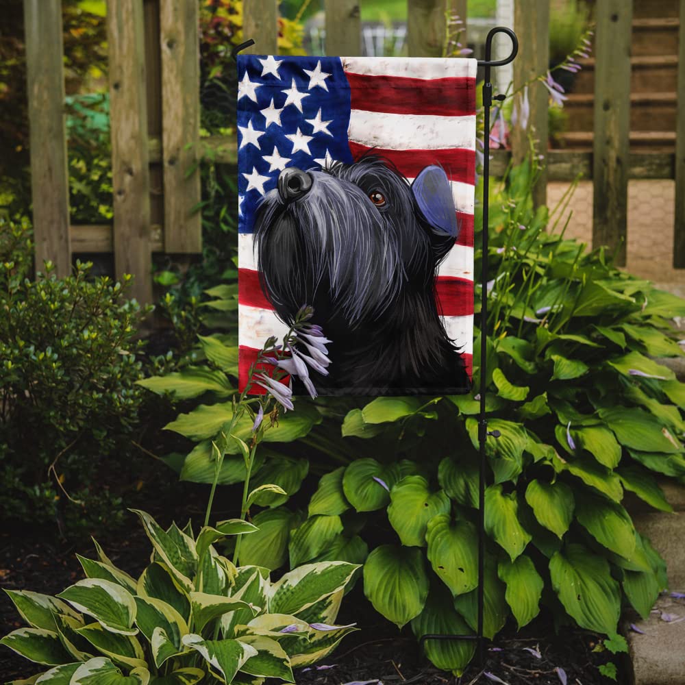Caroline's Treasures CK1722GF Patriotic USA Schnauzer #2 Bandiera da giardino, piccolo, multicolore : Caroline's Treasures