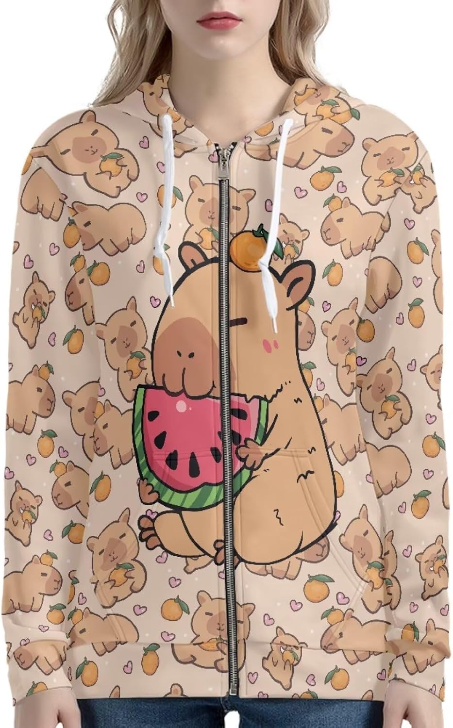 Showudesigns XS-5XL Zip Up Hoodie for Women Sweatshirt Pullover - Image 2