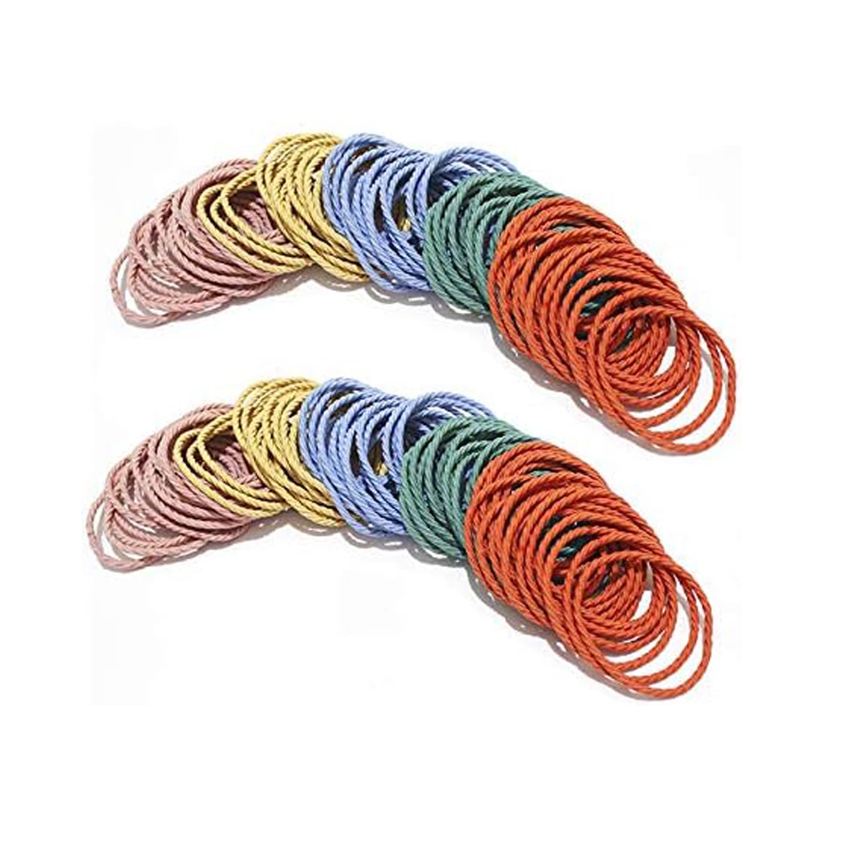 liuchanghe 100 Stück Haargummis Mädchen, Elastische Haargummis, Kleine Haargummi Damen mit Dickem Pferdeschwanz, Haar-Accessoires (Ahorn)