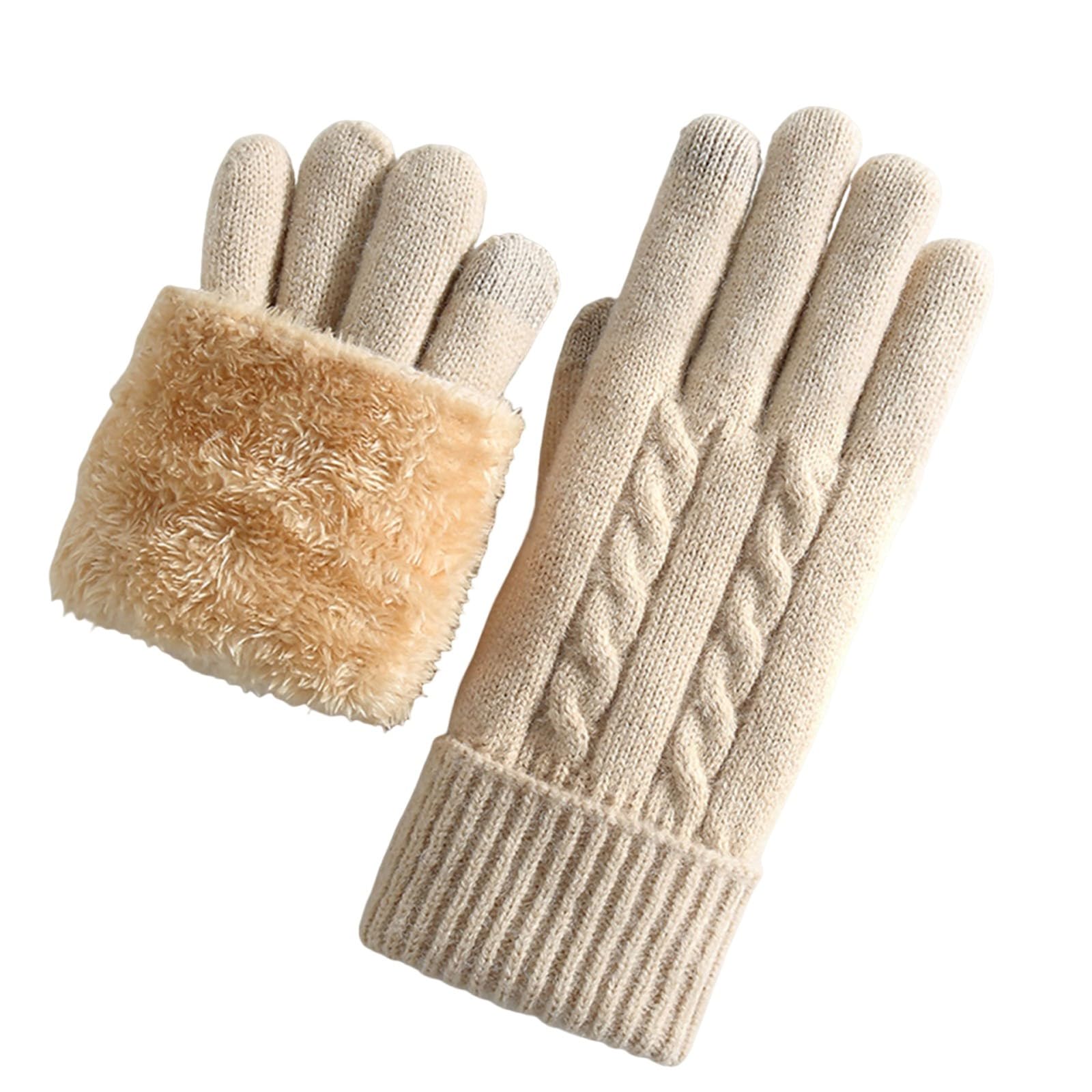 Women's Winter Touch Screen Texting Phone Windproof Gloves Fleece Lined Thick Warm Gloves Cold Weather Clothes