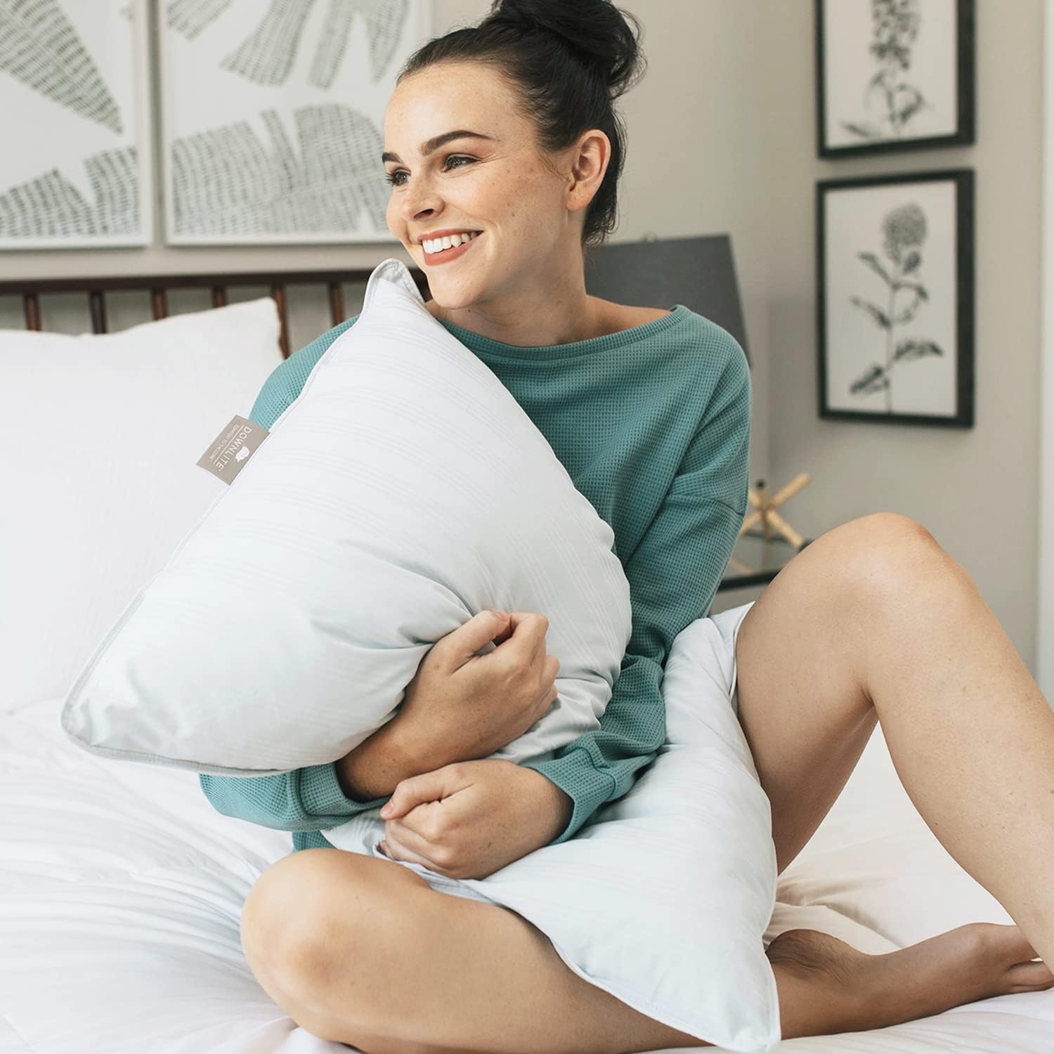 DOWNLITE Worlds Flattest Down Pillow Designed to Be