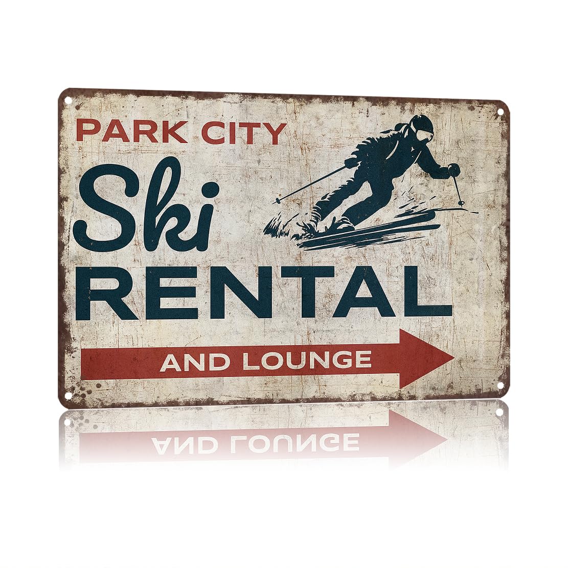 KWQDOZF Funny Metal Signs Poster 8x12inch Ski Rental And Lounge Aluminum Sign Wall Art For Home Room Bedroom Office Decor