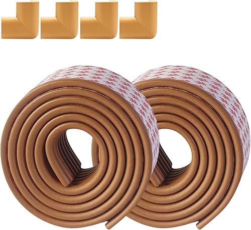 Miniatura 1 de 2 rollos de tira de protección de seguridad para bebés de 6.5 pies + 5 esquinas, protector de bordes de escritorio, protector de esquinas para