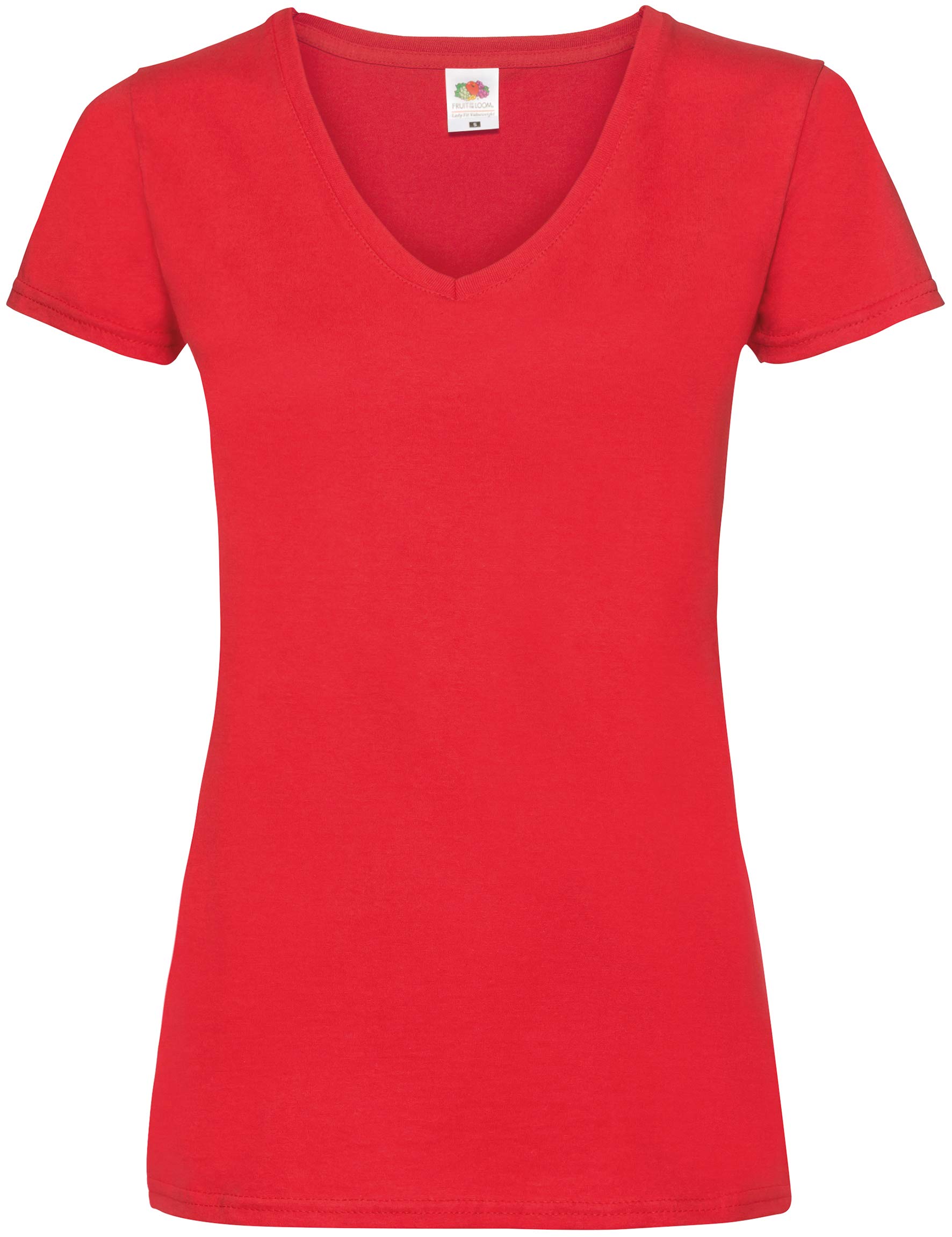 Fruit of the Loom Women's Value Weight T-shirt, Lady-Fit 61-398-0, red, M