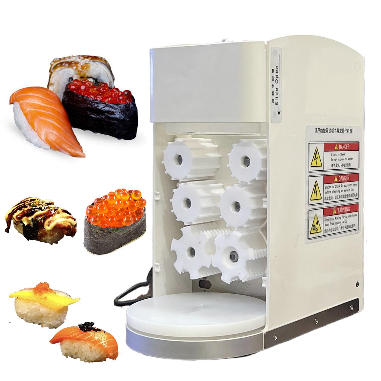YXZQLOZ Automatic Nigiri Sushi Maker Machine Shaping Technology and Adjustable Rice Density, 1200pcs/H, For Making Various Japanese Nigiri Sushi, Gunkan-maki