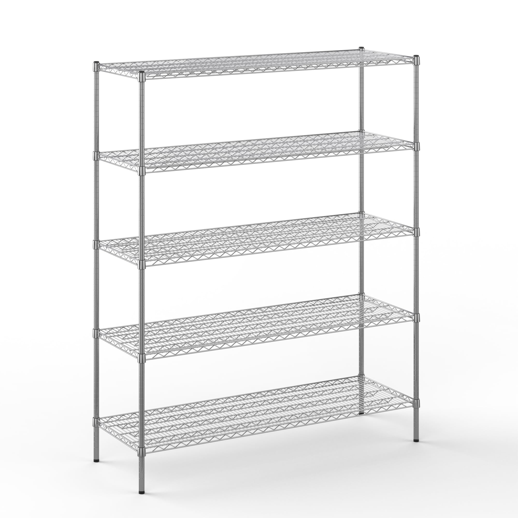 21" Deep x 60" Wide x 74" Height Wire Shelving Kit | 5-Tier | NSF Commercial Storage Rack Unit