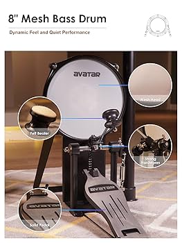 Amazon.com: SD61-6 Professional Electric Drum Set For Adults